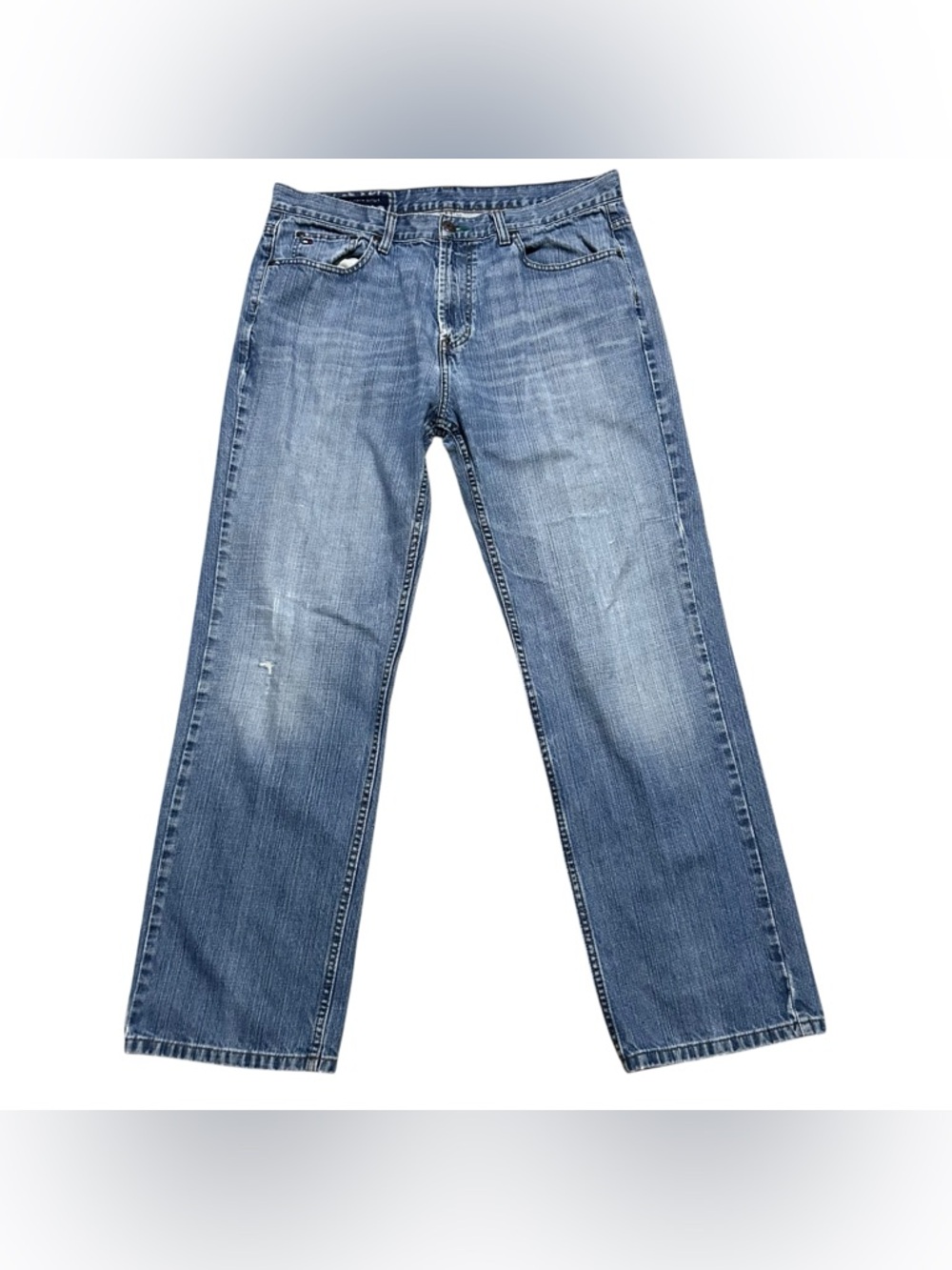 Tommy Hilfiger Jeans Mens 36x32 blue Light Wash Denim Y2K